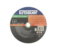 Lot de 5 disques à tronçonner pierre 230 mm x 2,5 mm x 22,2 mm Erbauer
