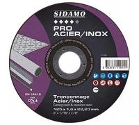 Lot de 5 disques à tronçonner PRO ACIER INOX D. 230 x 2 x Al. 22,23 mm + 1 disque offert - Acier, Inox - 10111074 - Sidamo