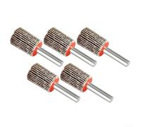 Lot de 5 disques abrasifs à lamelles de 15 mm - Grain 80 - Pour meulage du métal, ébavurage et mélange des bords - Compatible avec mini roues à lamelles de 2,5 cm