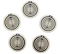 Lot de 5 disques de thérapie de guérison naturelle pour soulager la douleur, équilibrage d'énergie, design portable à cinq éléments, 8 cm (noir)