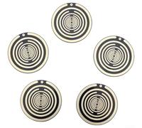 Lot de 5 disques d'énergie en cuivre ABS pour guérison naturelle (Noir) | 12 bobines en cuivre, multi-pour oscillation de fréquence, support de réparation de cellule, pas besoin de batterie