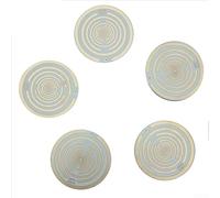 Lot de 5 disques d'énergie polarisants à 5 éléments pour Tesla avec oscillation multi-fréquences, pistes en cuivre haute pureté pour soulager naturellement la douleur (blanc)