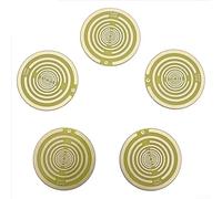 Lot de 5 disques d'énergie polarisants à cinq éléments pour soulager la douleur naturelle et le bien-être - Pistes en cuivre oscillation multi-ondes pour maux de tête et douleurs musculaires - 10 cm