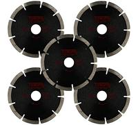 Lot de 5 disques diamantés de 125 mm x 6,4 mm