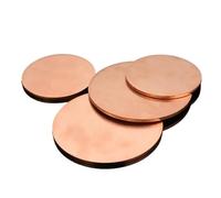 Lot de 5 disques en cuivre T2 - Plaques rondes en cuivre pur de 30 mm de diamètre for applications électriques(30 x 0.5mm)