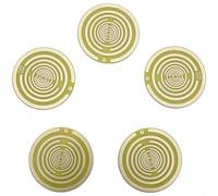 Lot de 5 disques énergétiques en cuivre ABS pour guérison naturelle (jaune) | 12 bobines en cuivre, multi-pour oscillation de fréquence, support de réparation de cellule, pas besoin de batterie