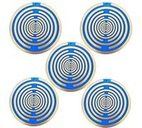 Lot de 5 disques polarisants Lakhovsky MWO Disk EMFS 7,6 cm Oscillateur multi-ondes Bobine d'énergie de l'eau et équilibrage harmonique - Inspiré par Georges Lakhovsky Blue Golden, Medium