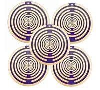 Lot de 5 disques polarisants Lakhovsky MWO Disk EMFS violets et dorés de 7,6 cm, bobine d'oscillateur multi-ondes, énergie de l'eau et équilibrage harmonique - Inspiré de Georges Lakhovsky
