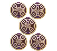 Lot de 5 disques polarisants Lakhovsky MWO EMFS 3,5 cm Oscillateur multi-ondes Bobine d'énergie de l'eau et équilibrage harmonique - Inspiré de Georges Lakhovsky violet doré