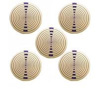 Lot de 5 disques polarisants Lakhovsky MWO violets dorés de 25 mm en cuivre EMFS pour oscillateur multi-ondes, énergie de l'eau et équilibrage harmonique - Inspiré de Georges Lakhovsky