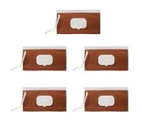 Lot de 5 distributeurs de mouchoirs de voyage réutilisables pour garder l'humidité, idéal pour les sacs à couches et les sorties, sac de rangement anti-fuite