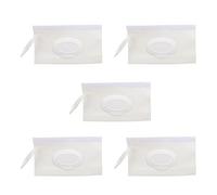 Lot de 5 distributeurs de mouchoirs de voyage réutilisables pour garder l'humidité, idéal pour les sacs à couches et les sorties, sac de rangement anti-fuite