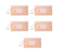 Lot de 5 distributeurs de mouchoirs de voyage réutilisables pour garder l'humidité, idéal pour les sacs à couches et les sorties, sac de rangement anti-fuite