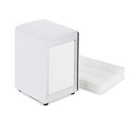 Lot de 5 distributeurs de serviettes rétro en métal, petit porte-serviettes pour glacière, café, bistrot, H : 15 x 9,5 x 11 cm, blanc