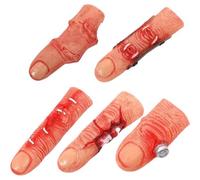 Lot De 5 Doigts Réalistes, Parties du Corps Coupées, Accessoires Fantaisie pour Halloween, Maison Hantée, Théâtre, Fêtes