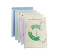 Lot de 5 dossiers de candidature A4 de qualité supérieure - Pivotant à 90 ° - Le design de rivets m'aide à ouvrir et à fermer facilement - Pour rails de serrage A4