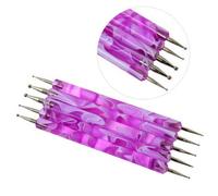 Lot De 5 Dotting Tool Spot Swirl Manucure Nail Art Violet - 5 Tailles Différentes Et 10 Points Possibles