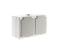 Zenitech - Lot de 5 doubles prises 2P+T saillie + raccordement rapide