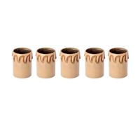 Lot de 5 Douilles de Bougie E27 43 mm avec Gouttes Ø 40 mm pour culot de Lustre, Lustre, Chandelier, Douille de Douille Vintage (Antique)