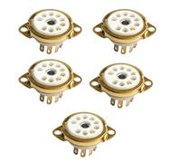Lot de 5 douilles de tube en céramique 9 broches 9 broches pour 12AX7 12AT7 12AU7 ECC83 ECC82 E88CC 6922