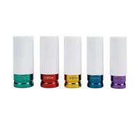 Lot de 5 douilles d'écrous de roue - Kit de douilles d'écrous de protection pour écrous de roue 15, 17, 19, 21, 22 mm | Pour camion, pick-up automatique, service de freinage et rotation des pneus à