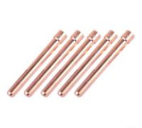 Lot de 5 douilles d'électrodes en cuivre pour brûleur TIG WP17 WP18 WP26, manchons de serrage 1,0-3,2 mm (0,04-0,126 pouces), accessoires pour électrodes à cadre en laine (1,6 mm 0,063 in)