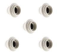 Lot de 5 douilles E27 + bague - blanc - Zenitech