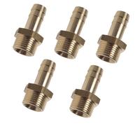 Lot de 5 douilles filetées douille de tuyau à visser en laiton Différentes tailles (diamètre intérieur du tuyau : 4 mm Filetage : M5)
