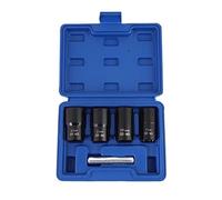 Lot de 5 douilles torsadées - Outil d'extraction de boulons métriques et d'écrous de roue - Outil d'extraction d'impact de 1,27 cm pour enlever la déformation de la rouille (taille unique)