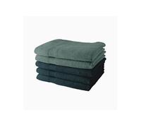 TODAY Lot de 5 Draps de Bain 70x130 cm 100% Coton - 3 Paon + 2 Celadon