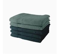 Lot de 5 Draps de Bain TODAY 70x130 cm 100% Coton - 3 paon + 2 celadon