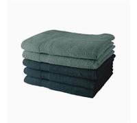 Lot de 5 Draps de Bain TODAY 70x130 cm 100% Coton - 3 paon + 2 celadon Multicolore (3 paon + 2 céladon) G