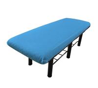 Lot de 5 draps élastiques non tissés pour tables de massage - Housses imperméables, anti-taches et anti-poussière pour salons esthéticiennes Bleu 100 x 220 cm