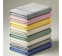 Lot de 5 Draps Housses 100% Coton -57-Fils -Tissage Serré -Bonnets 20-25cm Couleurs Aléatoires (160x200cm 100% Coton)
