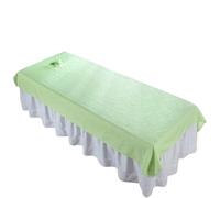 Lot de 5 draps lit beauté imprimés roses, couvre-lit massage, anti-rides, à séchage rapide, housse table avec trou(Green)