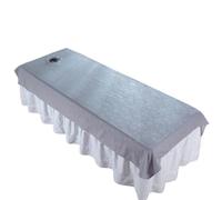 Lot de 5 draps lit beauté imprimés roses, couvre-lit massage, anti-rides, à séchage rapide, housse table avec trou(Grey)