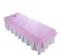 Lot de 5 draps lit beauté imprimés roses, couvre-lit massage, anti-rides, à séchage rapide, housse table avec trou(Pink)