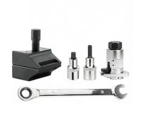 Lot de 5 Écarteur de Fusée de Direction à Moyeu, Kit Écarteur de Jambe de Force, Écarteur Rotule Suspension, Écarteur de Jambe de Force, Jambe à Ressort en Acier avec clé + extracteur Long et Court