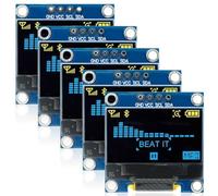 Lot de 5 écrans OLED, 0,96 ", 128 x 64 pixels OLED Display Driver, OLED Display Serial Auto-luminescent, Module d'affichage OLED IIC (jaune et bleu)