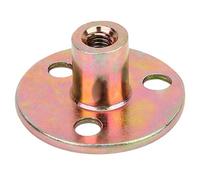 Lot de 5 écrous à Bride, M6 M8 M10 en Fer galvanisé à Bride en T 3 Trous en une Pièce Moulée en T à Base Ronde pour Fixation de Meubles de Connexion (M8)