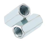 Lot de 5 Écrous à Tige Longue M12, Écrou D'accouplement Hexagonal Filetage Femelle Raccord Droit Tige Hexagonale Barre Filetée Cloutage Écrou Hexagonal Plaqué Zinc Écrou Douille Hexagonale(15 mm)