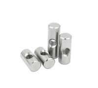 Lot de 5 écrous de perçage cylindriques en acier inoxydable 304 for trous de goupille et connexion encastrée(M6x16x10)