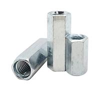 Lot de 5 écrous hexagonaux métriques M8 x 1,25 x 28 mm - Plaqué zinc