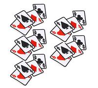 Lot de 5 écussons thermocollants brodés As de poker pour vêtements, sacs, chapeaux et textiles - Applique textile classique à faire soi-même, motif cartes à jouer