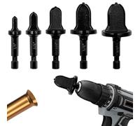 Lot de 5 élargisseurs de tuyaux en cuivre électriques - Outil d'évasement pour climatisation et réfrigérateur, compatible avec perceuse électrique, cône de précision pour tuyaux en cuivre (8-12 mm)