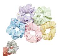 Lot de 5 élastiques à cheveux colorés pour filles, chouchous colorés pour queue de cheval, couleur bonbon, usage quotidien, pour filles et femmes