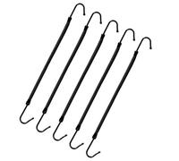Lot de 5 élastiques à crochet pour queue de cheval - Léger - Résistance à la traction - Beau couvre-chef - Noir