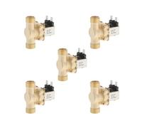 Lot de 5 électrovannes électriques 1/2" DC12/24/220 V pour entrée d'eau DC12 V Doré