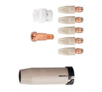 Lot de 5 embouts de contact en cuivre 36KD 0,8-1,6 mm (0,8 mm) | Ensemble complet de 8 pièces, buse, embouts, support, diffuseur, compatible avec brûleurs 36KD