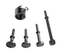 Lot de 5 embouts de marteau pneumatique 0,401 pour lissage, marteau pneumatique, burins pneumatiques, kit d'outils de marteau, longueur étendue avec ressort.